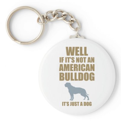 American Bulldog Keychain by Pawdboy