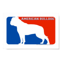 American Bulldog Major League Dog Print by dogsilhouettes American Bulldog Major League Dog Print