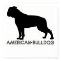 American Bulldog Print by dogsilhouettes American Bulldog Print