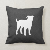 American Bulldog Silhouette Pillows