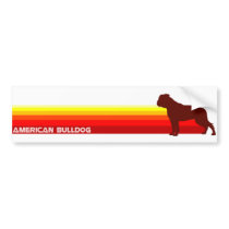 American Bulldog With Stripes Bumper Sticker bumper stickers