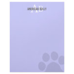 American Bully Breed Monogram Letterhead Template