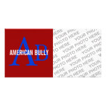 American Bully Breed Monogram Photo Card Template