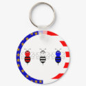 American Bumble Bees Keychain