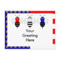 American Bumble Bees Postcard