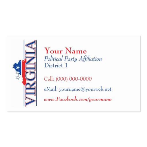 American Business Cards - Virginia (front side)