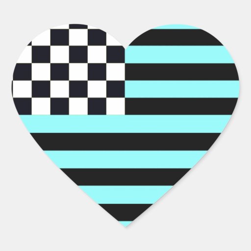 American Checkered Flag 1 Inverse University Stickers
