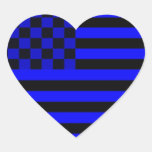 American Checkered Flag 1 IUB Heart Stickers