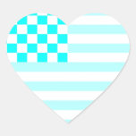 American Checkered Flag 1 R Heart Sticker