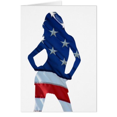American cheerleader on any color card by customizedgifts