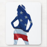 American cheerleader on any color mouse pads