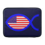 American Christian Fish Symbol Flag Macbook Sleeves