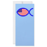American Christian Fish Symbol Flag Rack Cards