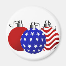 American Christmas Fridge Magnet