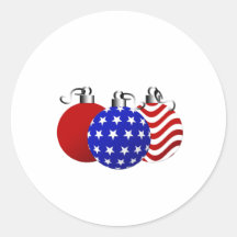American Christmas Sticker