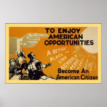 American Citizenship ~ 1919 ~ Vintage Advertising Poster
