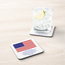 American Citizenship Flag Cork Coaster