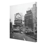 American city with commercial billboards gallery wrap canvas