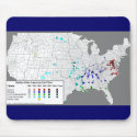 American Civil War Battles Map mousepads by cooldudeproducts American Civil War Battles Map mousepads