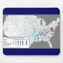 American Civil War Battles Map mousepads by cooldudeproducts American Civil War Battles Map mousepads