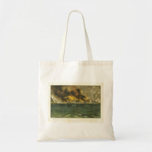 American Civil War Bombardment of Fort Sumter 1861 Canvas Bag