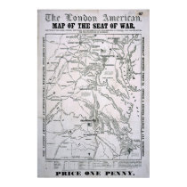 American Civil War Map posters