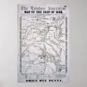 American Civil War Map posters