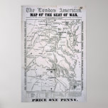 American Civil War Map Print