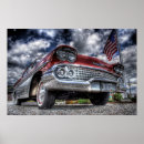 American Classics Print - A old Chevy with an american flag in the background.