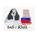 American Cocker Spaniel Back to School postcards by MaggieRossDogs American Cocker Spaniel Back to School postcards