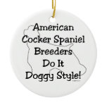 American Cocker Spaniel Breeders Christmas Tree Ornament