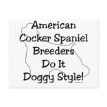 American Cocker Spaniel Breeders Post Cards