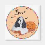 American Cocker Spaniel Halloween Magnet