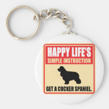 American Cocker Spaniel Keychain