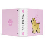 American Cocker Spaniel Love 3 Ring Binders