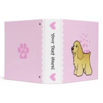 American Cocker Spaniel Love 3 Ring Binders
