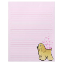 American Cocker Spaniel Love Customized Letterhead