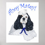 American Cocker Spaniel Sailor Poster