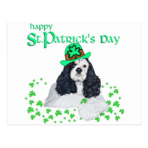 American Cocker Spaniel St. Patrick's Day Postcards