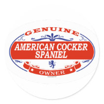 American Cocker Spaniel stickers by GenuineDogOwner American Cocker Spaniel stickers