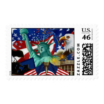 AMERICAN COLLAGE POSTAGE