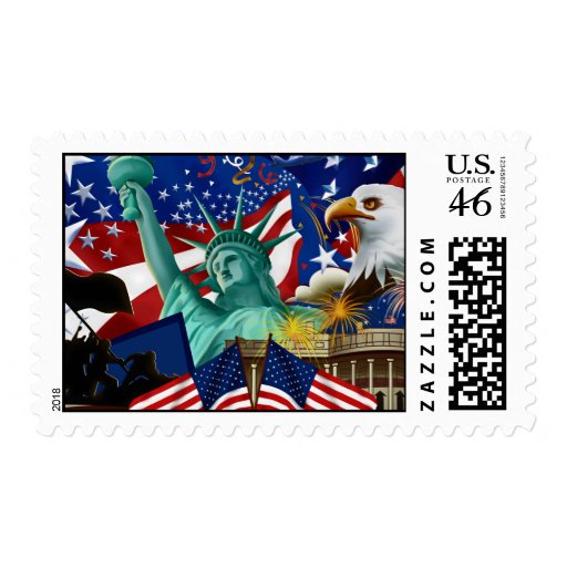 AMERICAN COLLAGE POSTAGE