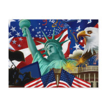 AMERICAN COLLAGE POSTCARD