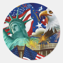 AMERICAN COLLAGE STICKERS