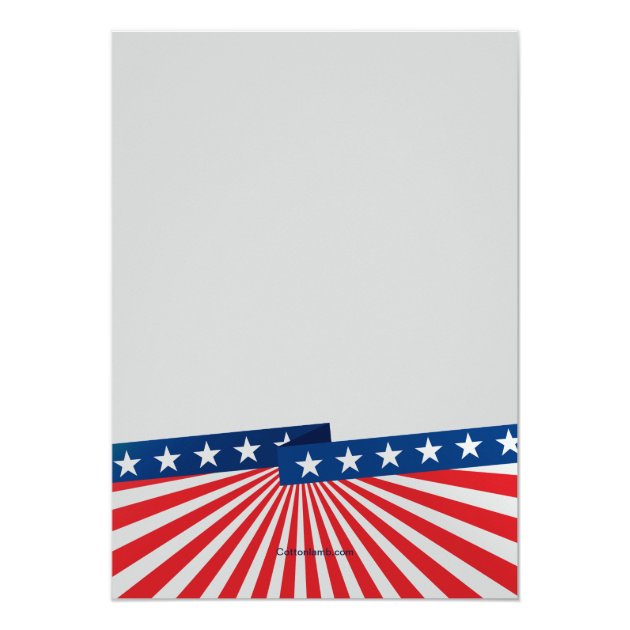 American Colors Photo Patriotic Invitation