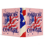 American Cowgirl Vinyl Binder