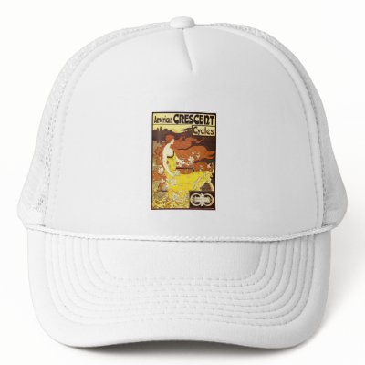 American Crescent Cycles - Bicycles Mesh Hats by VintageCabaret