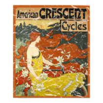 American Crescent Cycles - distressed posters by vintageurban American Crescent Cycles - distressed posters