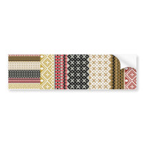 American culture pattern bumper sticker