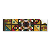 American culture pattern bumper sticker